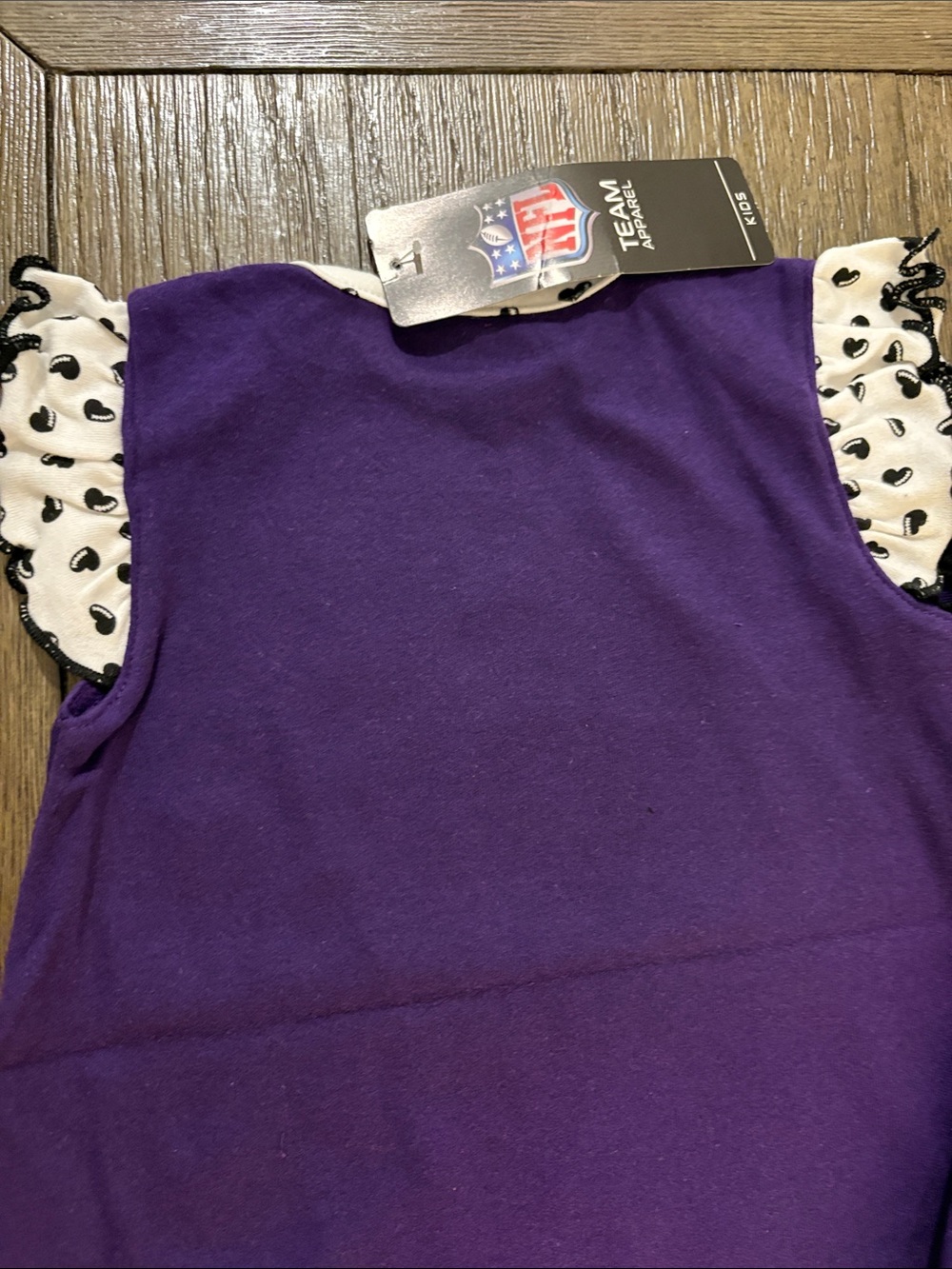 NWT Lot of 2x [NFL] Baltimore Ravens NFL Heart Fan Ruffle Onesies Baby Girls 12M - Picture 14 of 16